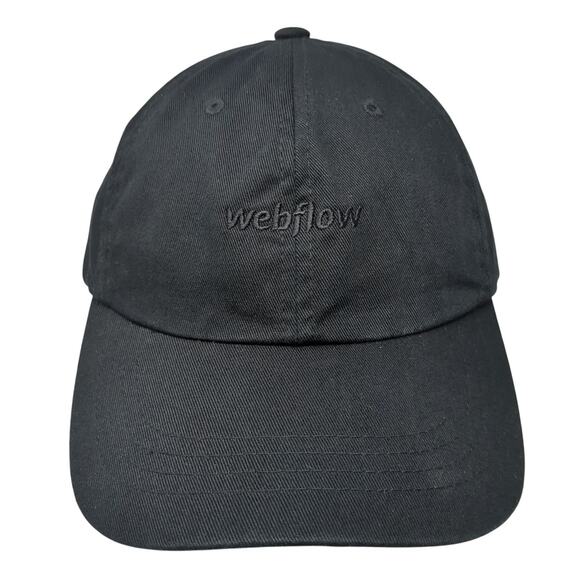Web Flow Slideback Baseball Cap Black One Size Adjustable The Classics Yupoong - Picture 1 of 9